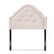 Baxton Studio Cora Light Pink Velvet Upholstered Twin Size Headboard 154-9317 - alternate 2